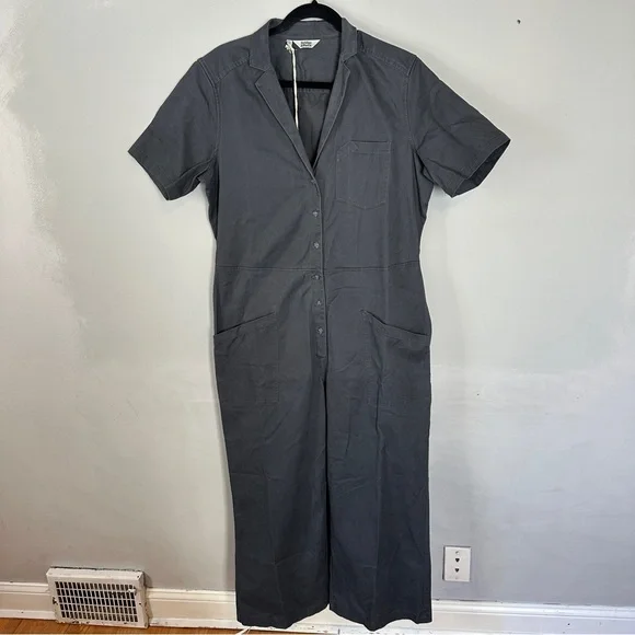 Bridge & Burn The Lou Utility Jumpsuit NWT NEW Large Slate - Picture 2 of 13
